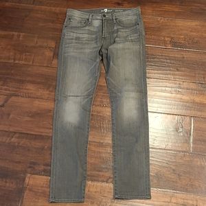 Men's 7 For All Mankind Paxtyn Jeans Sze 31 Distressed Black Grey SPRING